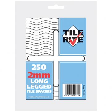 2mm Long Leg Tile Spacer 250 pcs