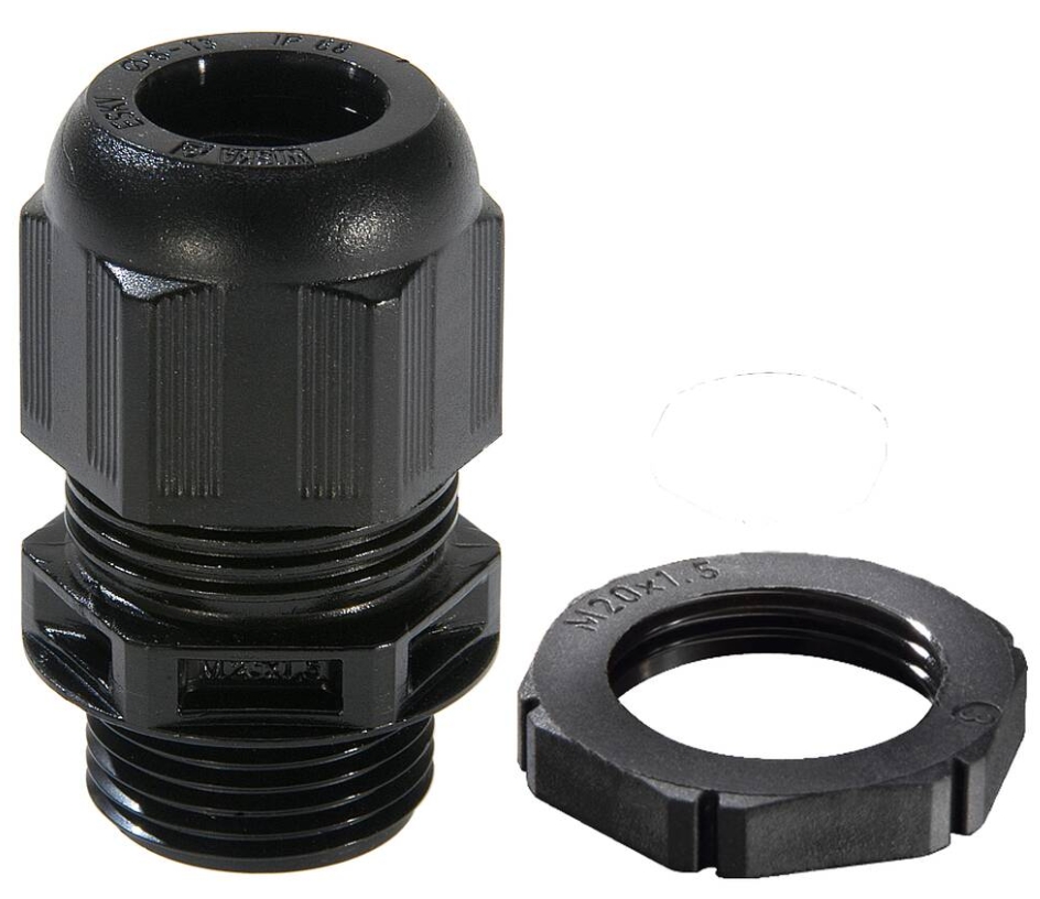 SPRINT� M25, Polyamide Cable Gland and Locknut Pack, Black,