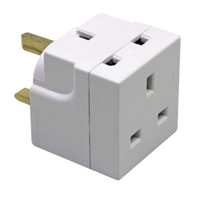 2 Way 13Amp Plug in Adaptor