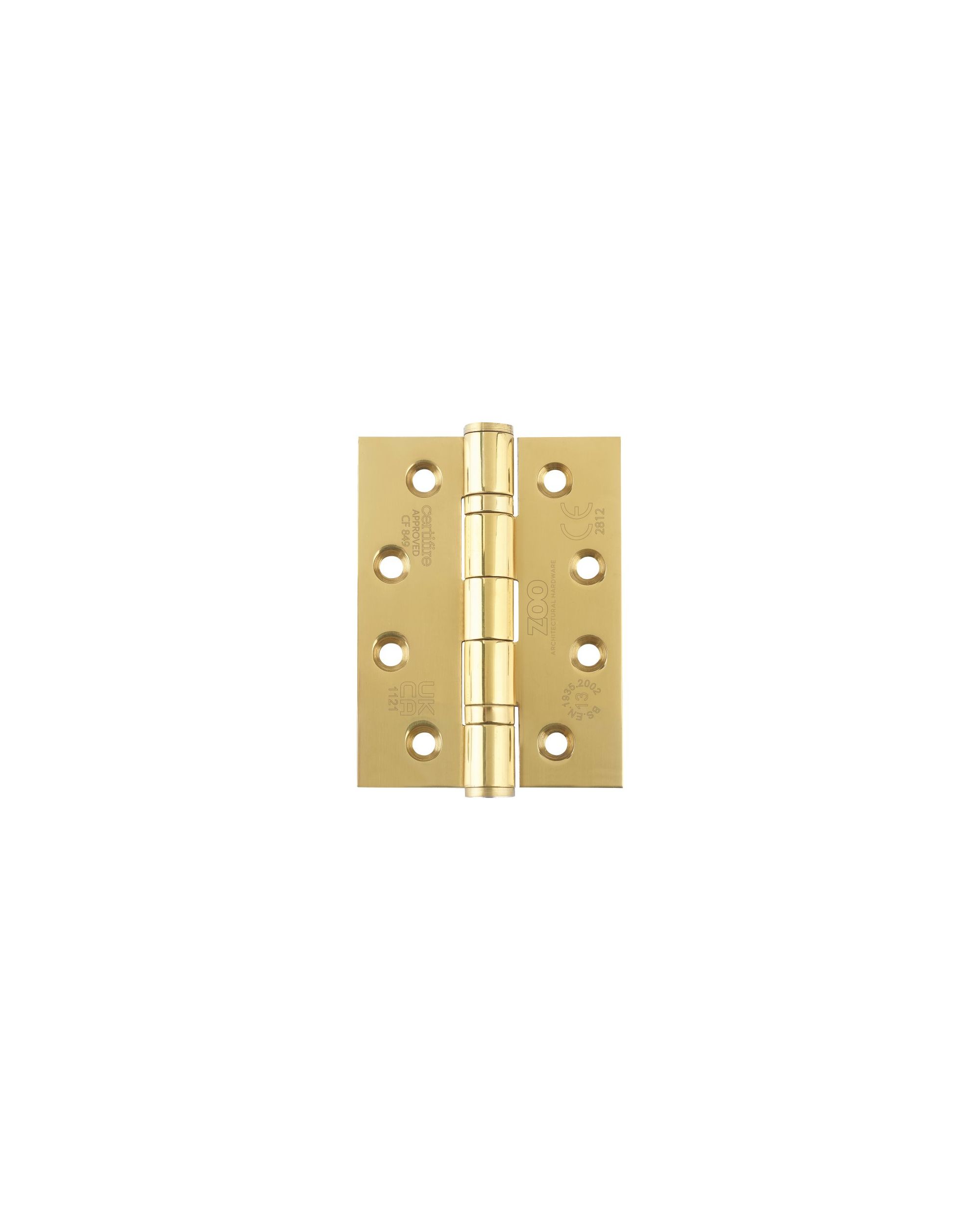 Grade 13 Hinges - Ball Bearing 102mm x 76mm x 3mm Square Corner - PVD