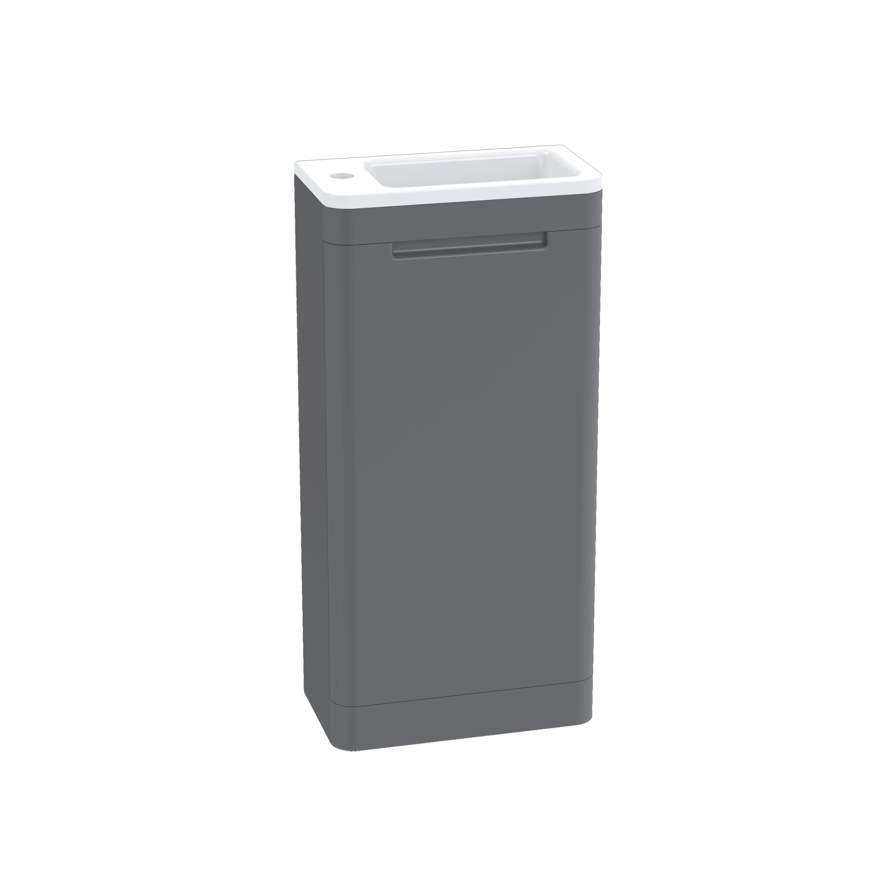 Arc 40cm Cloakroom Furniture - Matt Anthracite