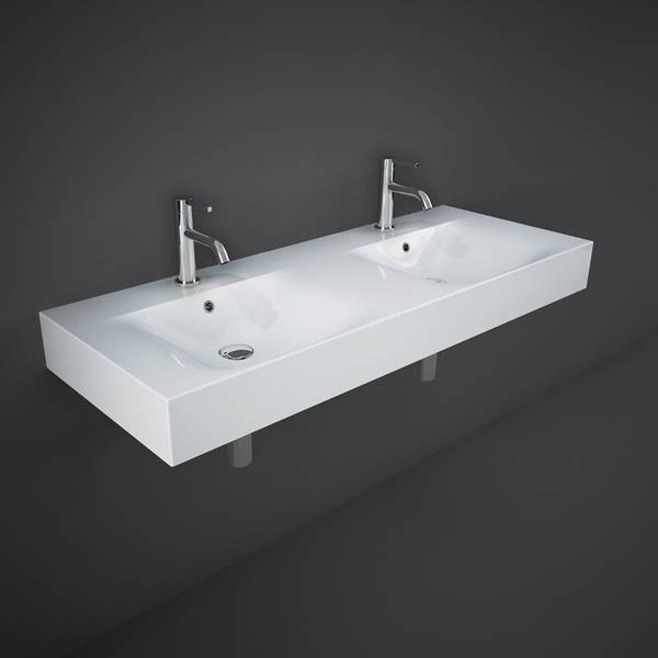 RAK Des Wall Hung Wash Basin Alpine White 121 cm