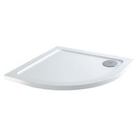 Scudo Eco-Stone Quadrant Shower Tray, 30mm, White — 900 x 900mm