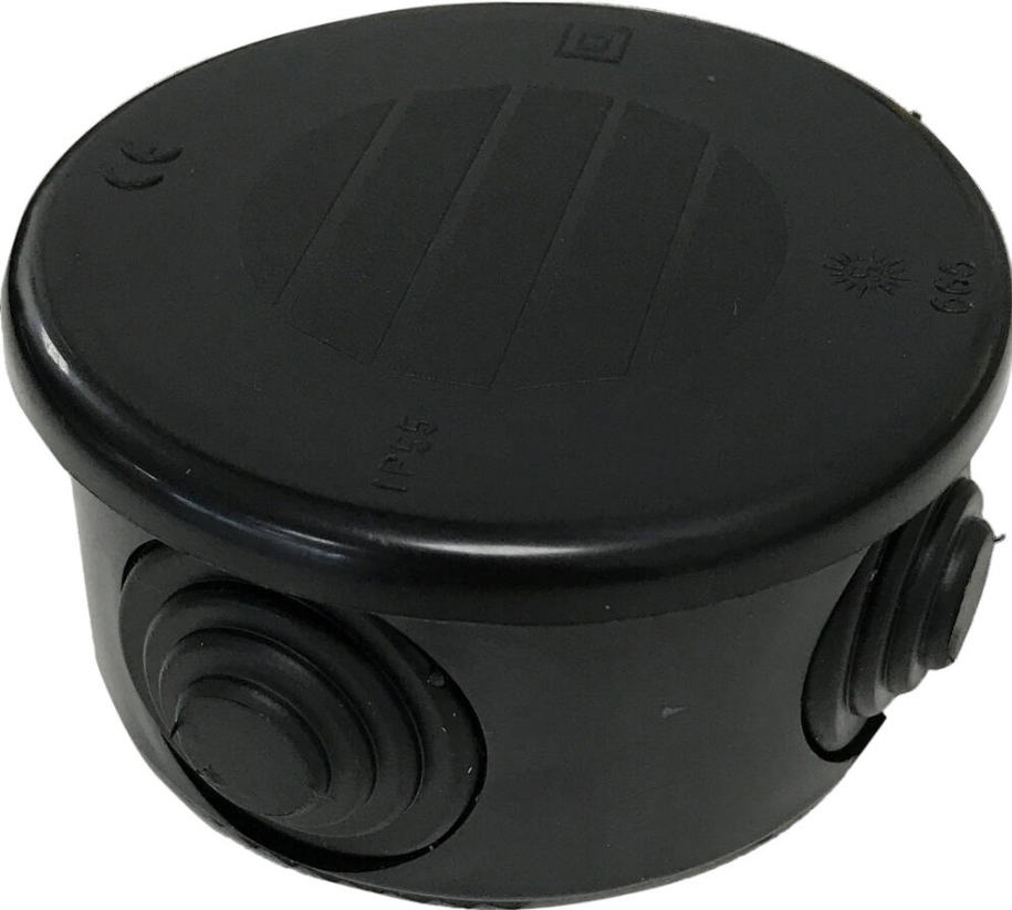 WIB 6 77 x 40mm, Circular Thermoplastic Enclosure, Black