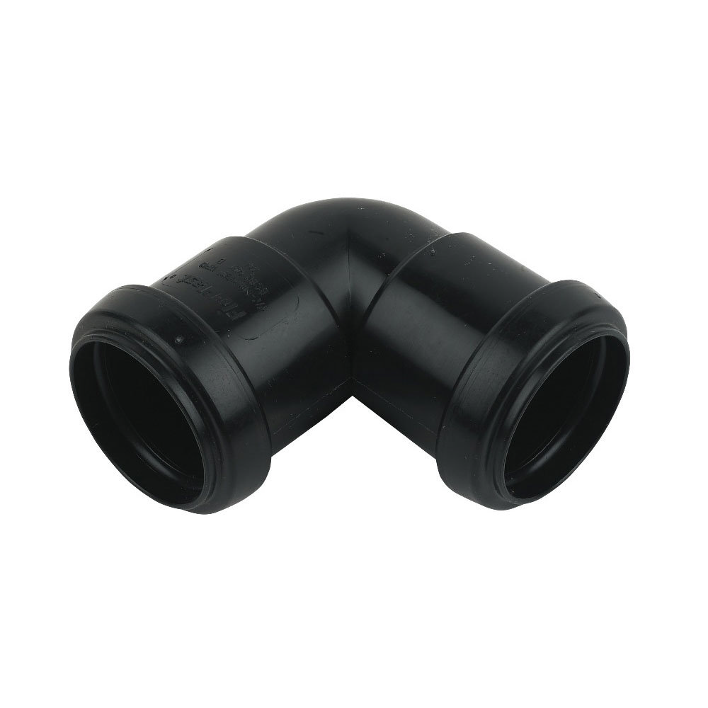 Floplast 40mm 90° Bend Push-Fit Black (WP11B)