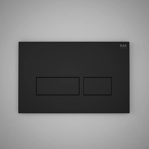 RAK-Ecofix Matt Black Flush Plate with rectangular push plates