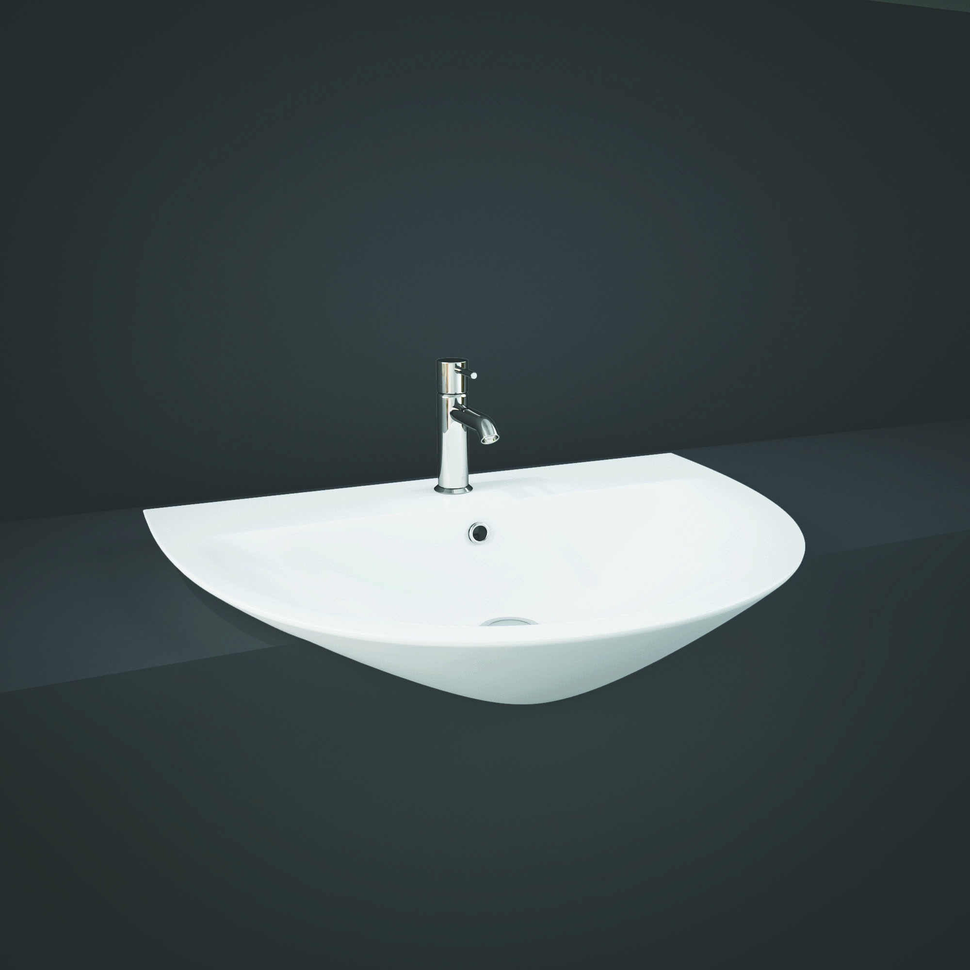 RAK Morning 55cm Semi Recessed Basin 1th