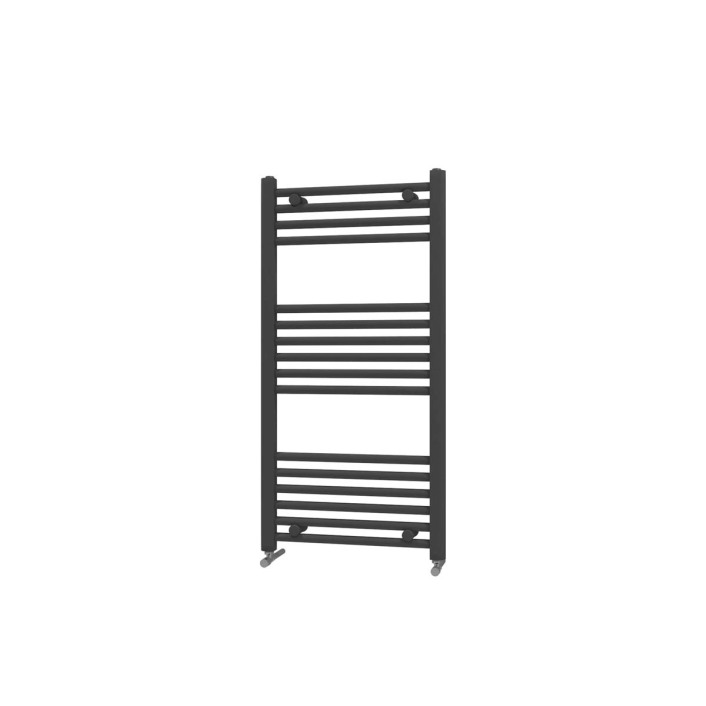 Scudo Ember 22mm Straight Towel Rail, Black — 400 x 1000mm