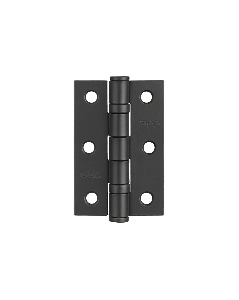 Door Hinge 2 Ball Bearing 3"x2"x2mm Black