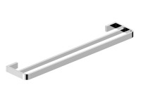 Scudo Delta Double Towel Rail, Chrome