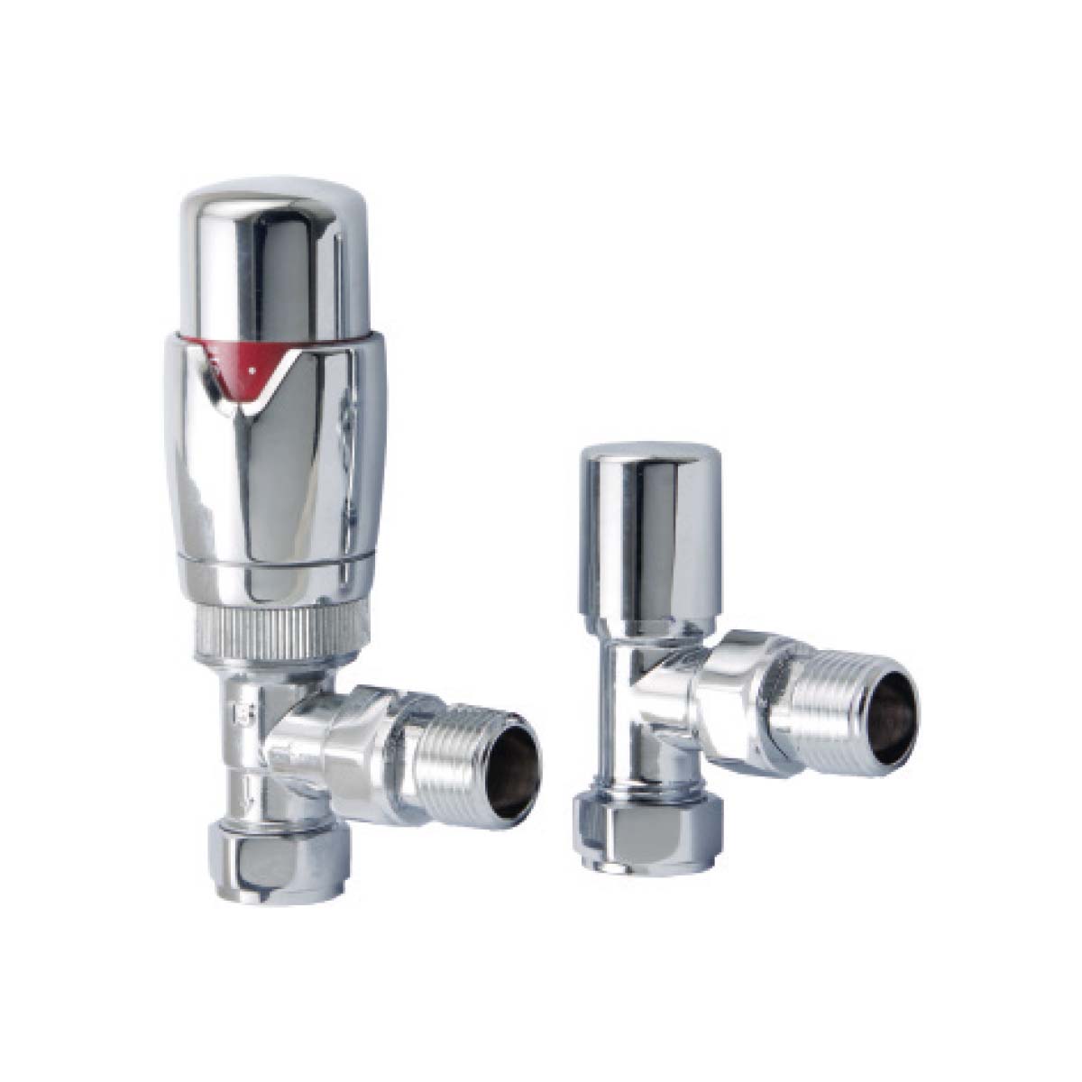 Designer Angled Valves (Pair) Chrome