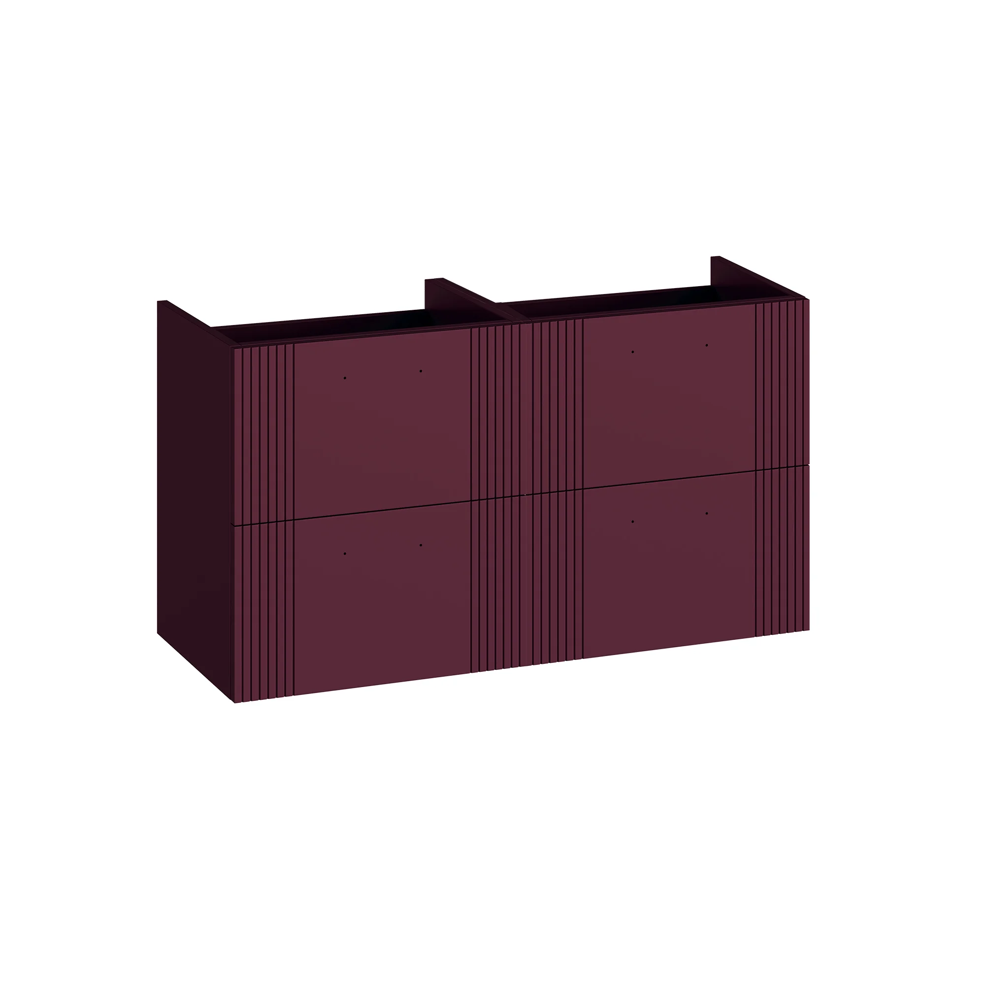 Fabrica 120cm Wall Hung Unit - Rich Burgundy