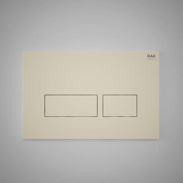 RAK-Ecofix Matt Greige Flush Plate with rectangular push plates