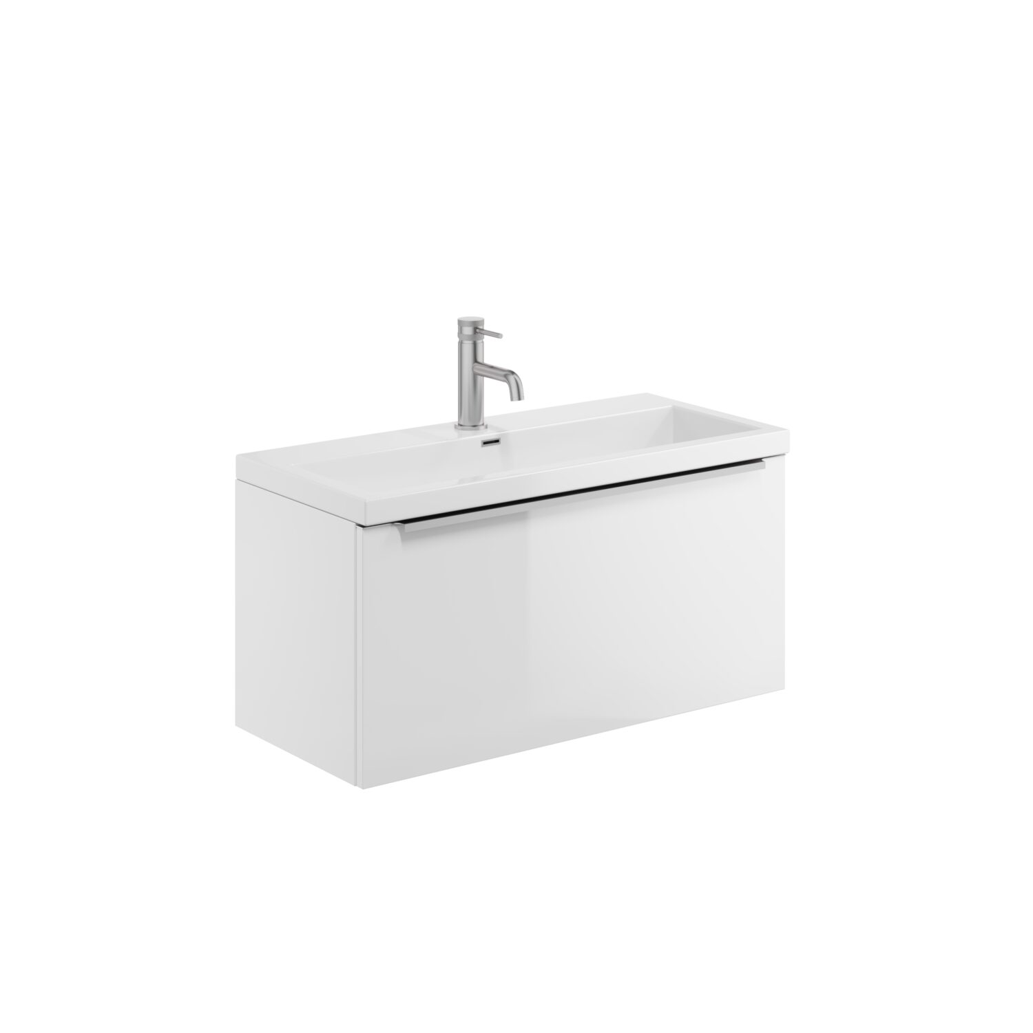 Muro 800 Basin Wall Cabinet - Gloss White