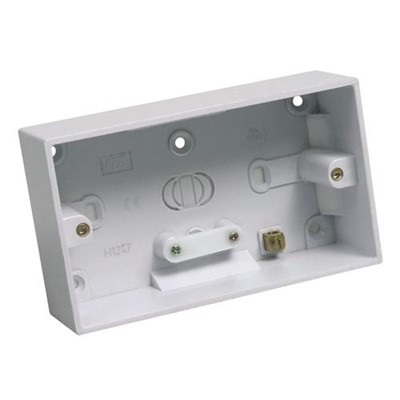 Pattress Box 2 Gang 45mm Twin