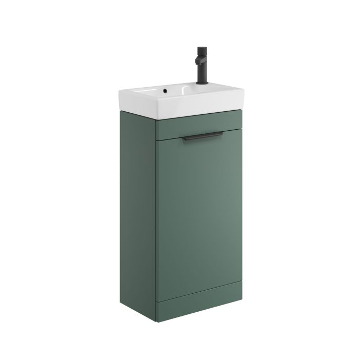 Scudo Esme Compact Freestanding Unit, Reed Green — 450mm