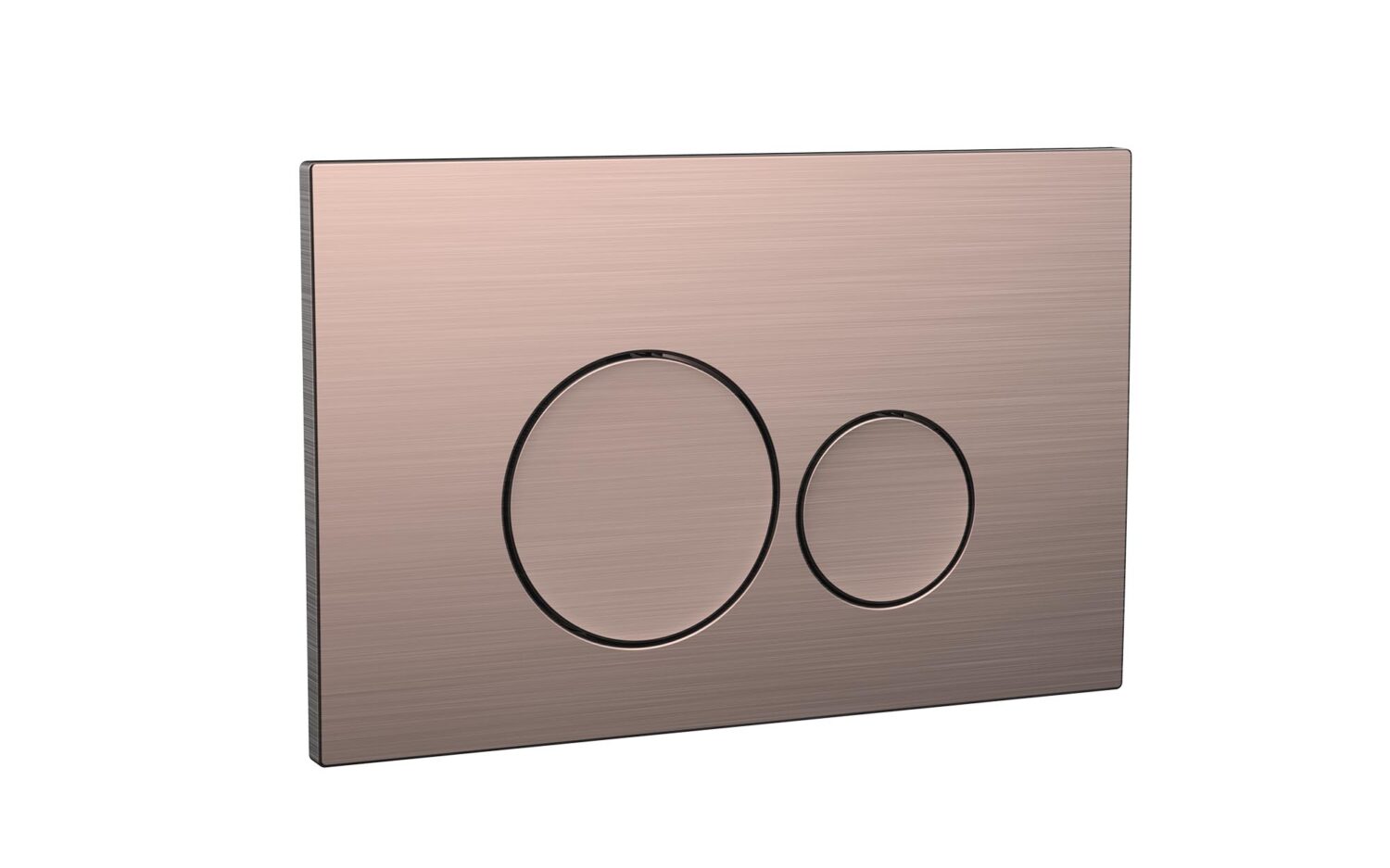 Round Brushed Bronze Dual Flush Button