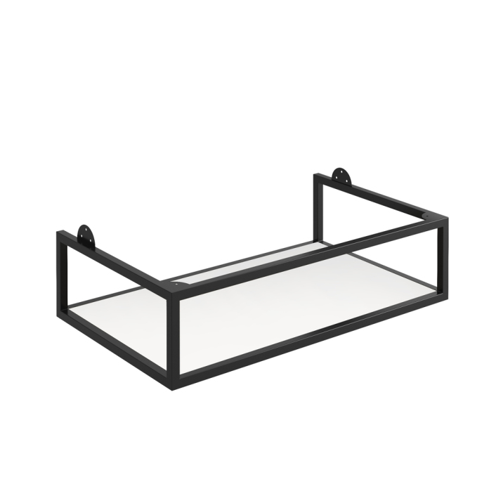 Black Frame with White Shelf 80×48