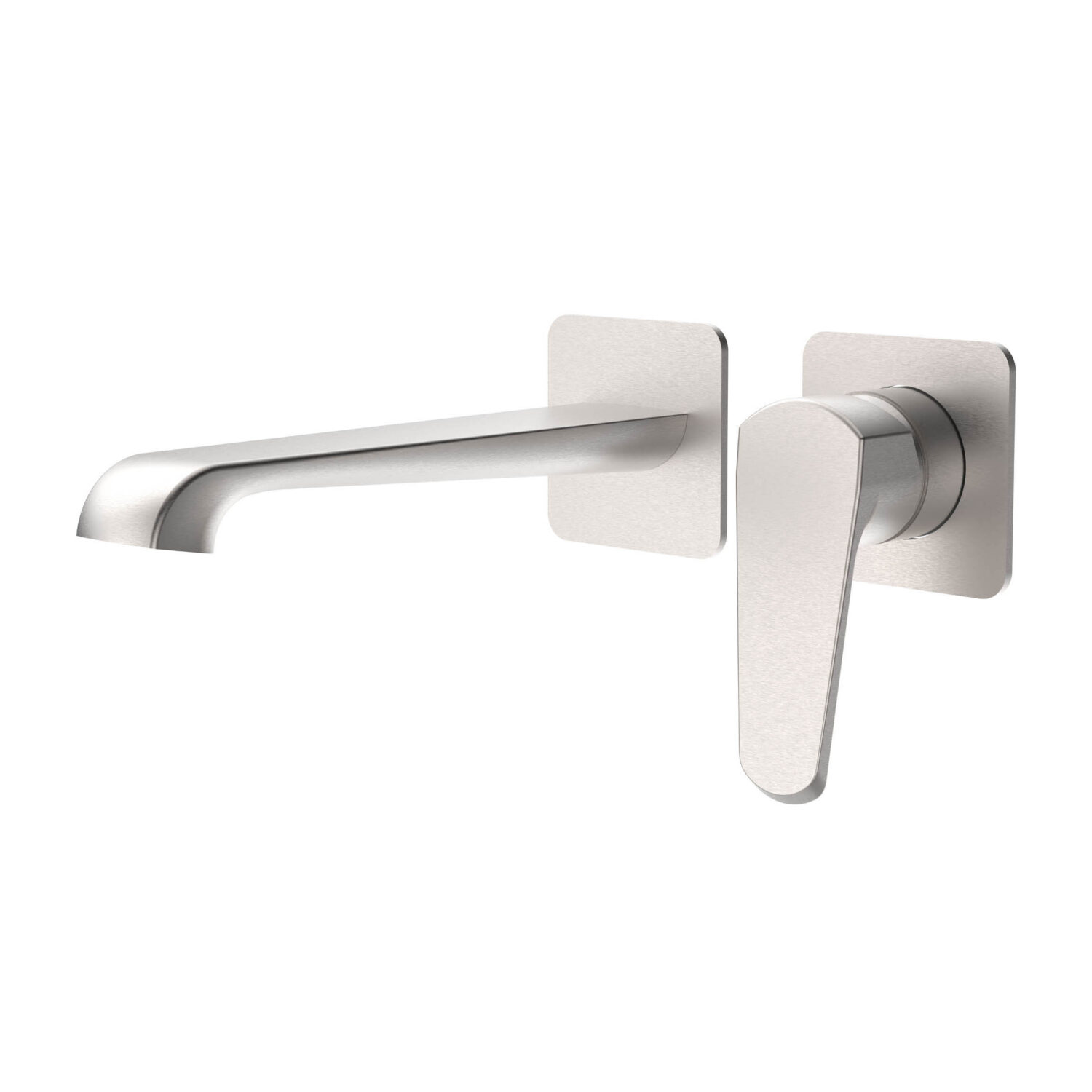 Montana Wall Mounted Basin Mixer Brushed nickel