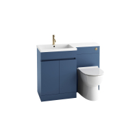 Scudo Lili L-Shaped WC Unit, Blue — 1100mm