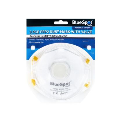 Blue Spot Tools 3 PCE FFP2 Dust Mask With Valve