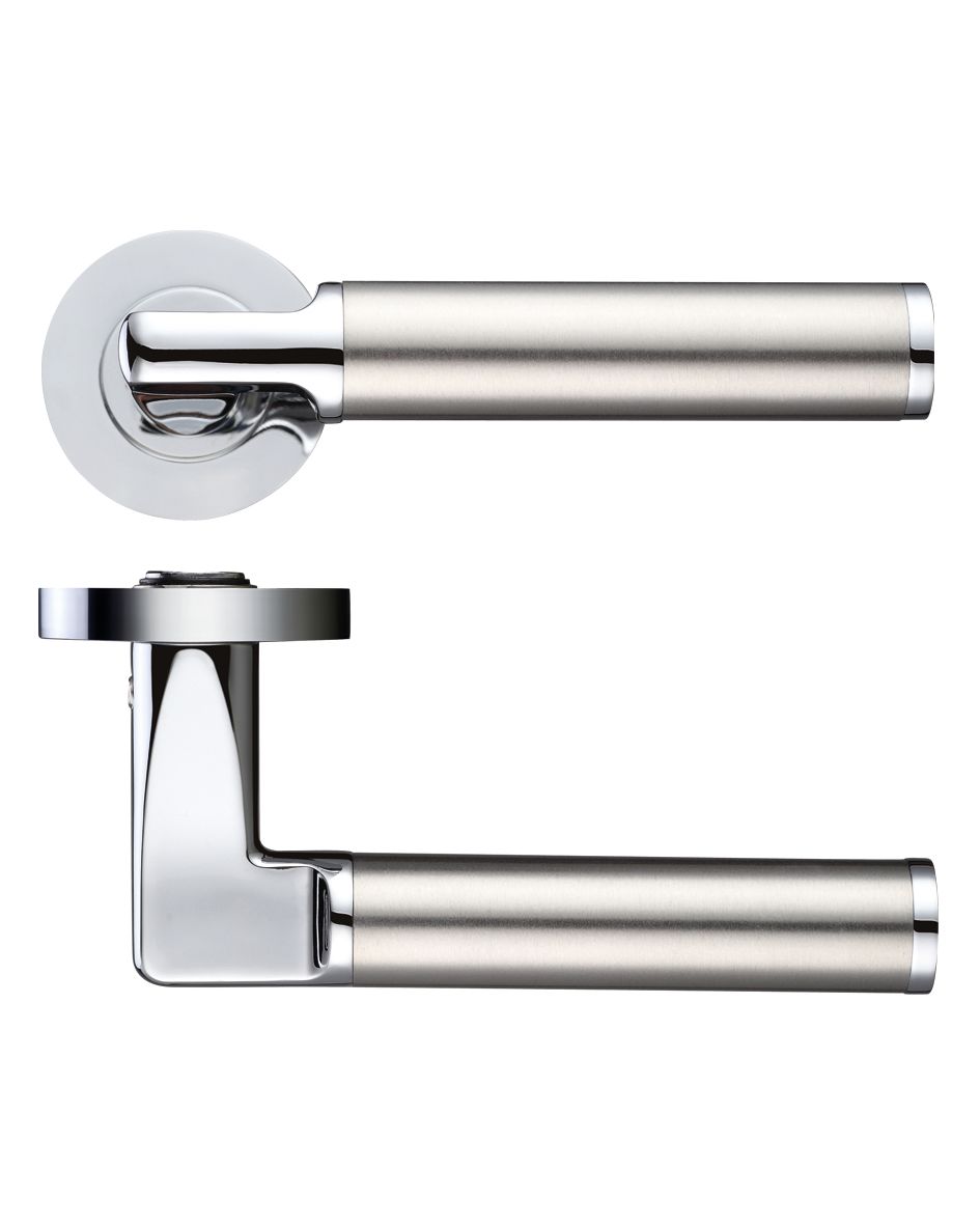 Milan Lever - Screw On Rose - Dual Finish
