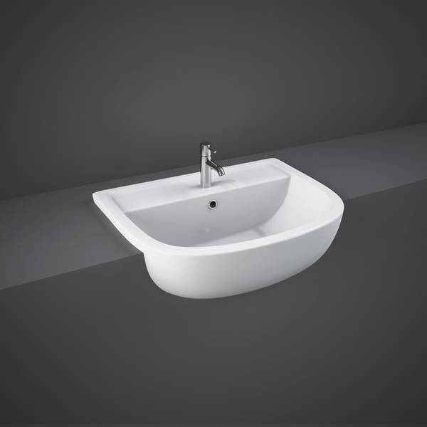 RAK Compact 55cm Semi Recessed Basin 1th