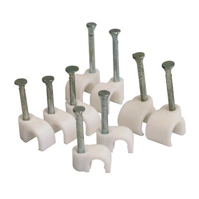 Round Cable Clips 7mm Black