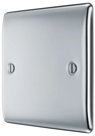BG Nexus Metal Single Blank Plate Polished Chrome