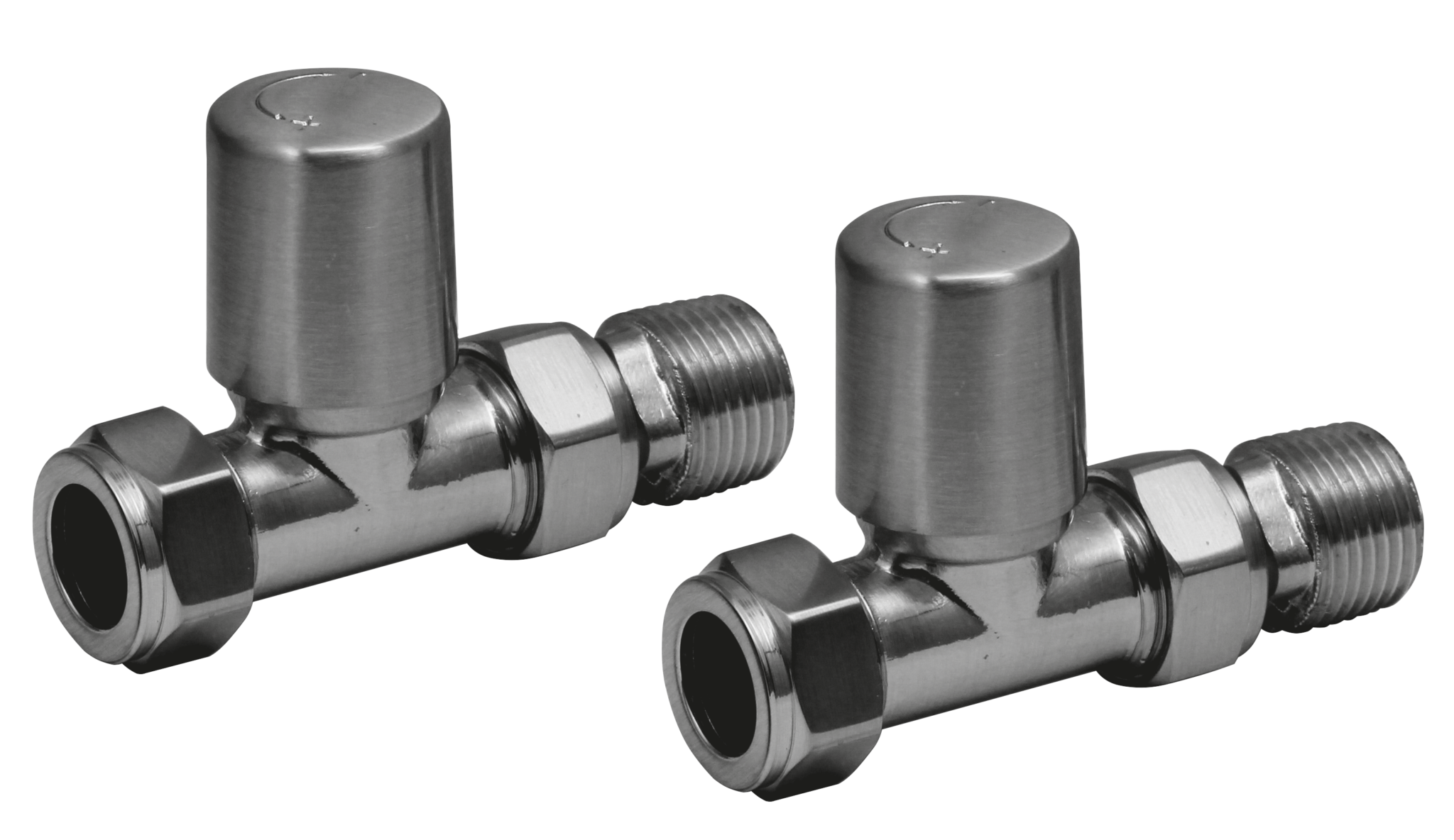 Designer Straight Valves (Pair) Gunmetal