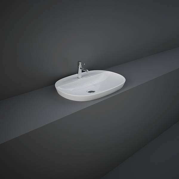 RAK Variant Elongated Oval Drop-In Wash Basin 60cm 1TH with Tap Ledge