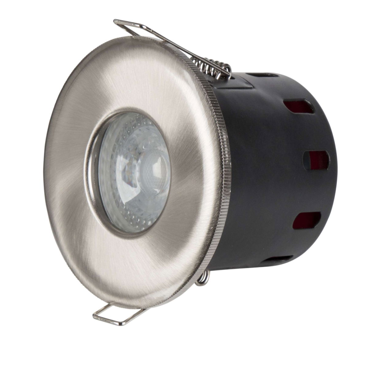 S6595 Fire Rated & IP65 Fixed Downlight - Brushed Chrome