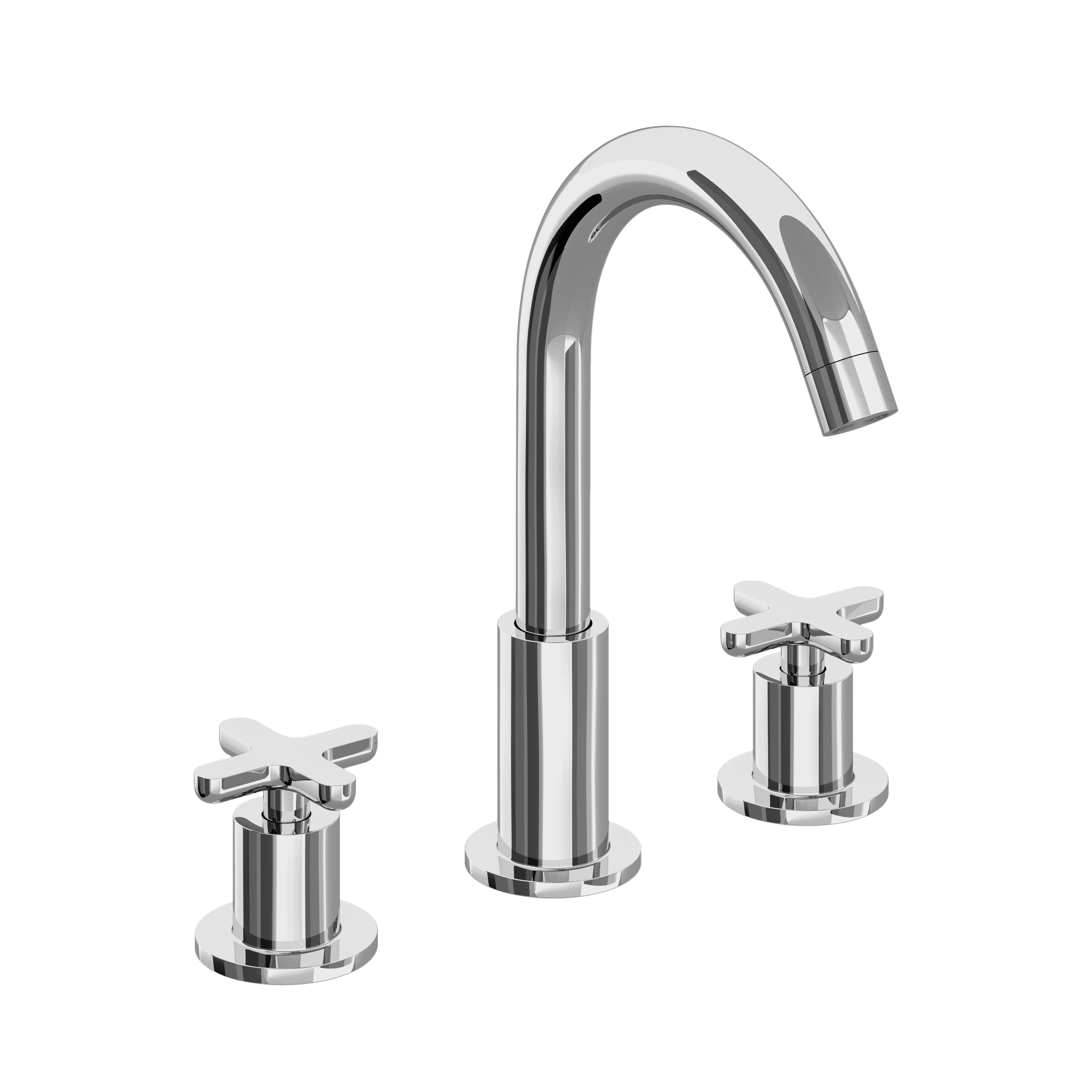 Ludic Three-hole Basin Mixer Chrome