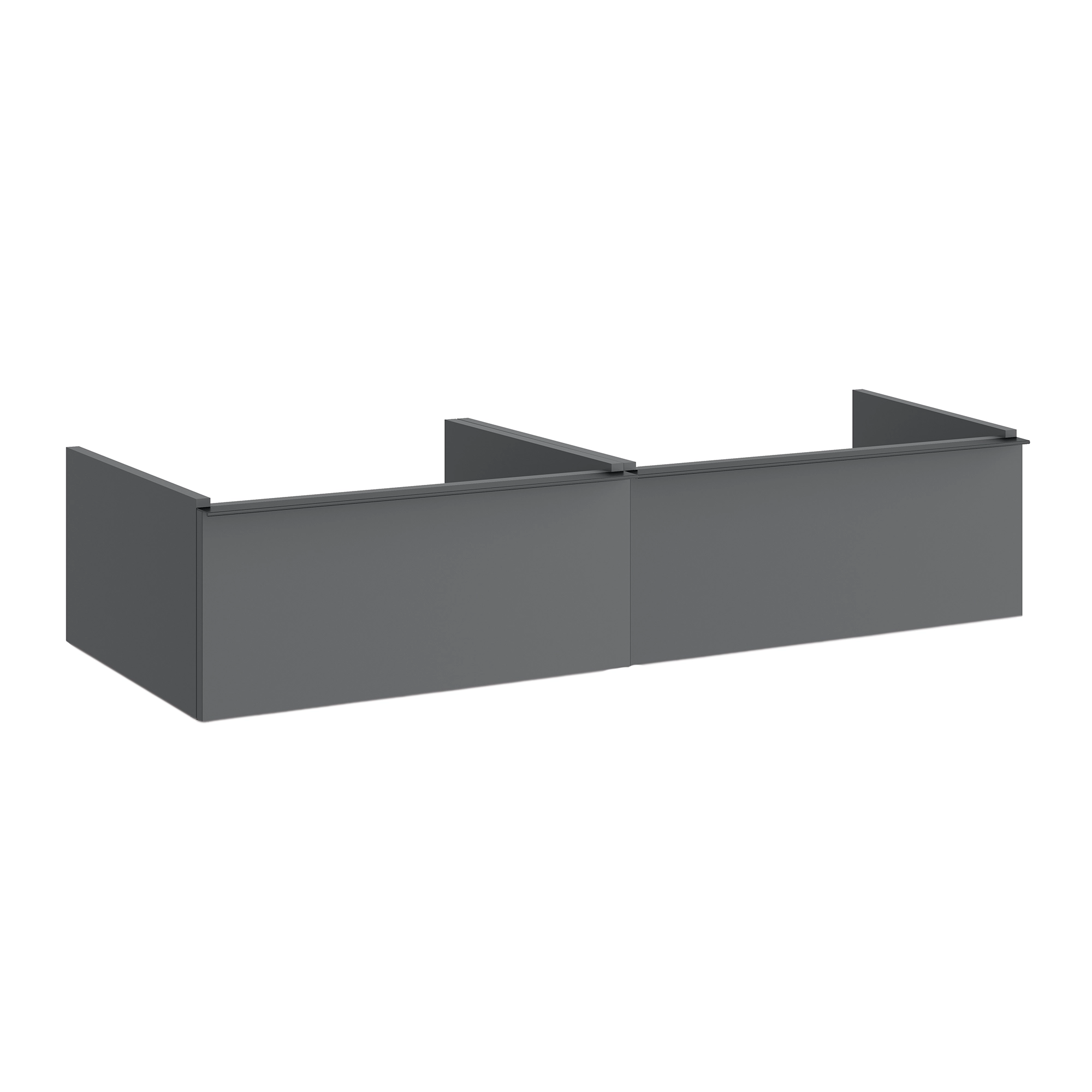 Aeon 120cm Washbasin Unit With Matt Black Framework & Shelf - Matt Anthracite