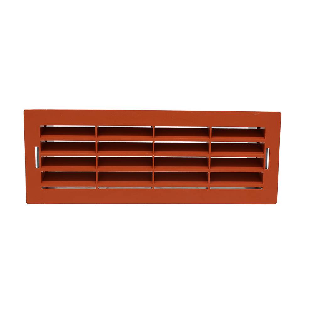 Domus Brick Size Grille Damper Terracotta – External Vent Outlet