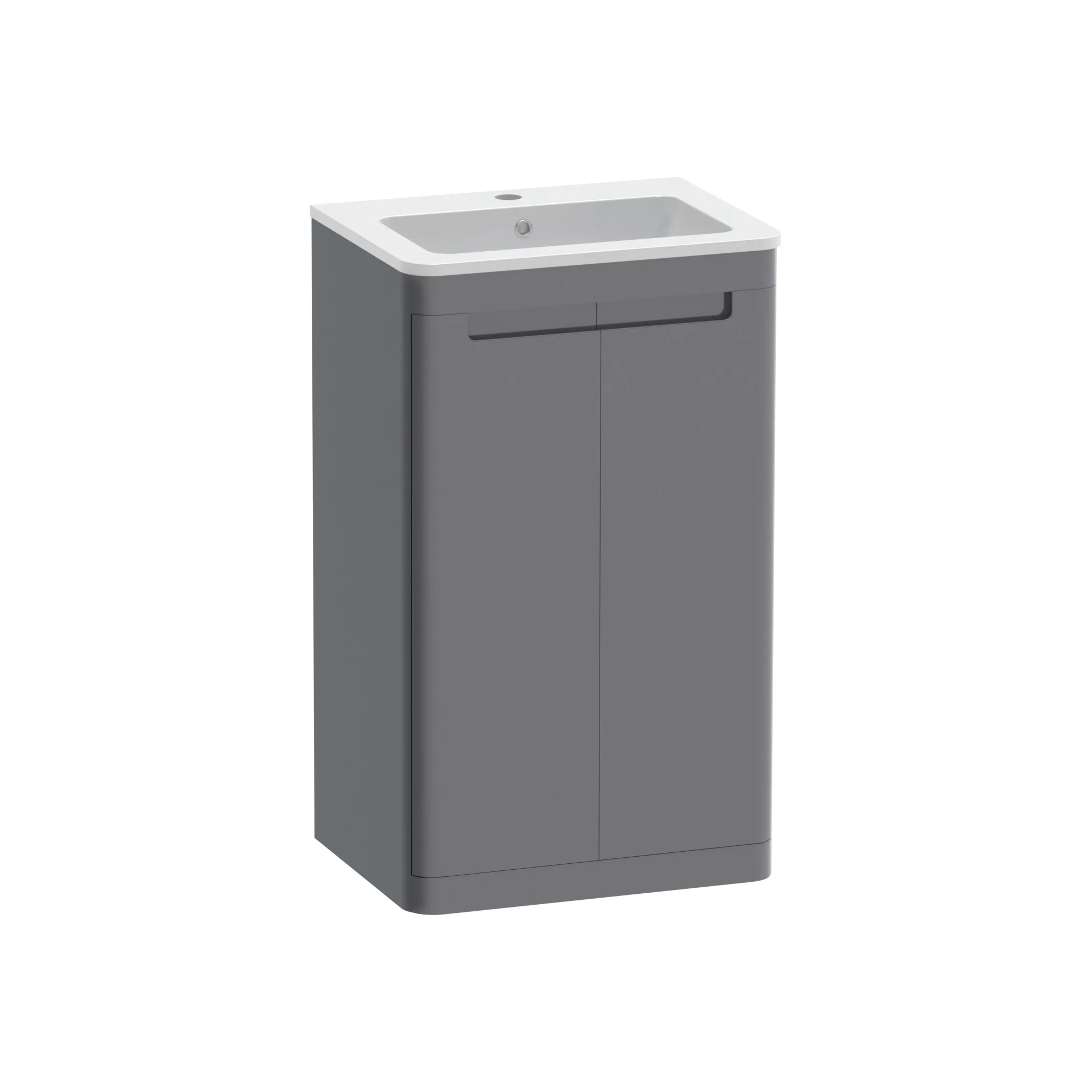 Camber 50cm Compact Bathroom Furniture - Gloss Anthracite