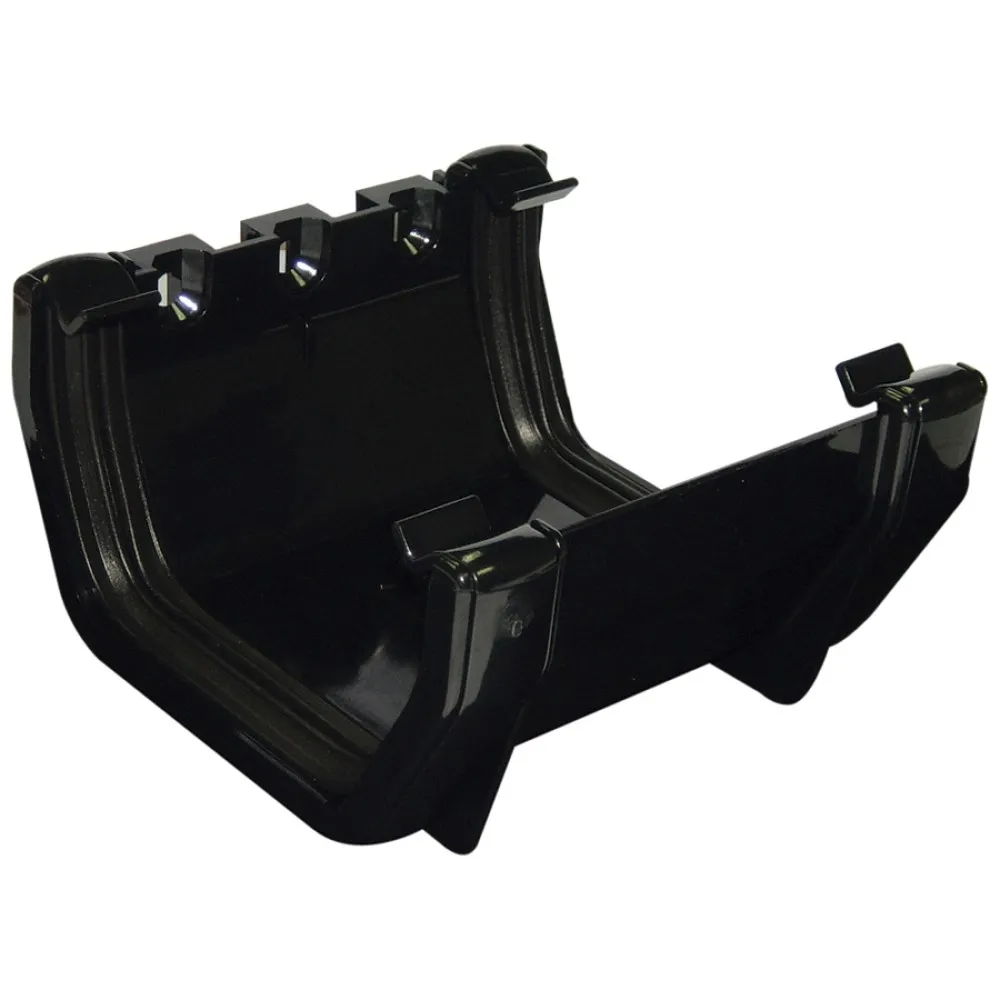 114mm Rainwater Half Square Union Bracket Black