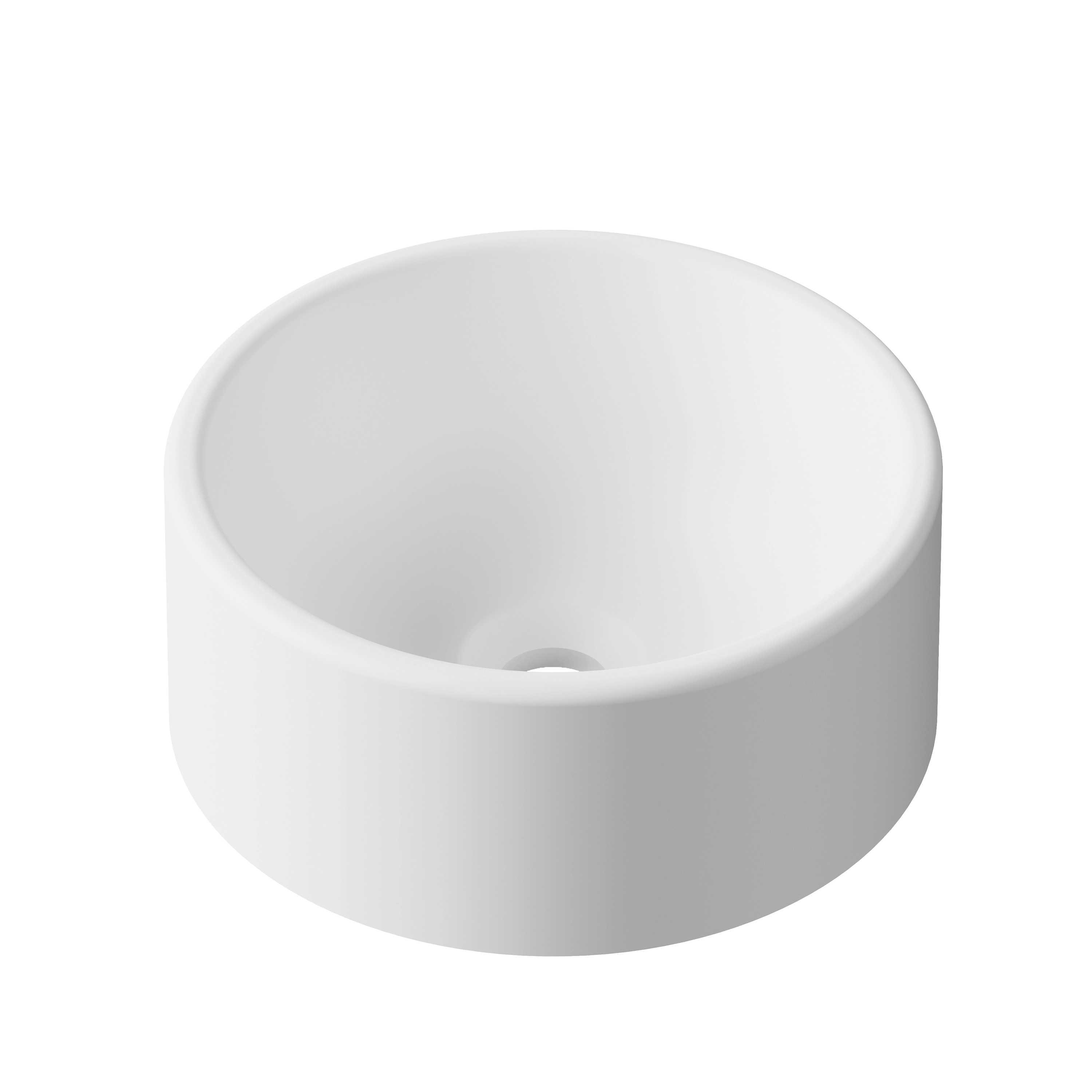 Romy 30cm Round Vessel Basin - Matt White
