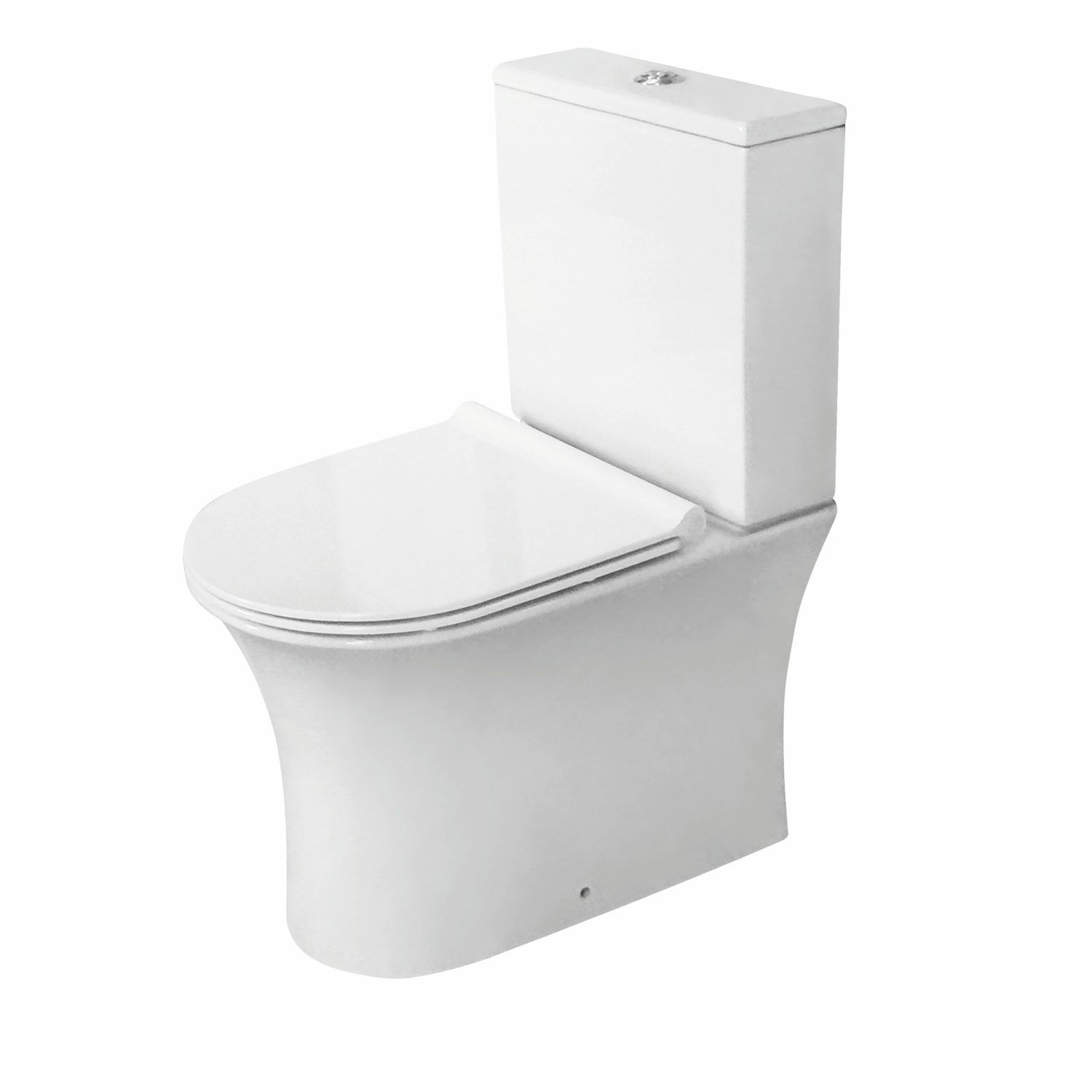 Deia Rimless Closed Back Pan Including Cistern & Soft Close Seat