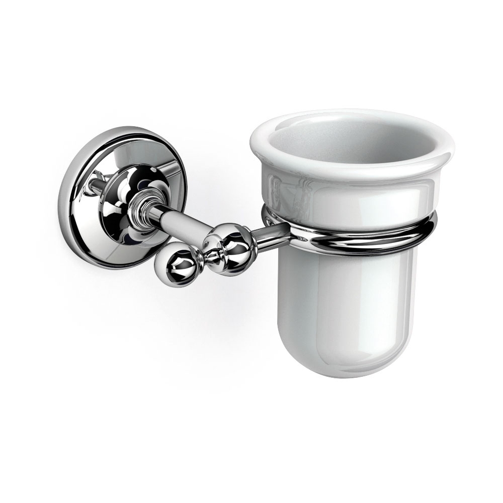 Albany Tumbler Holder - Chrome/White