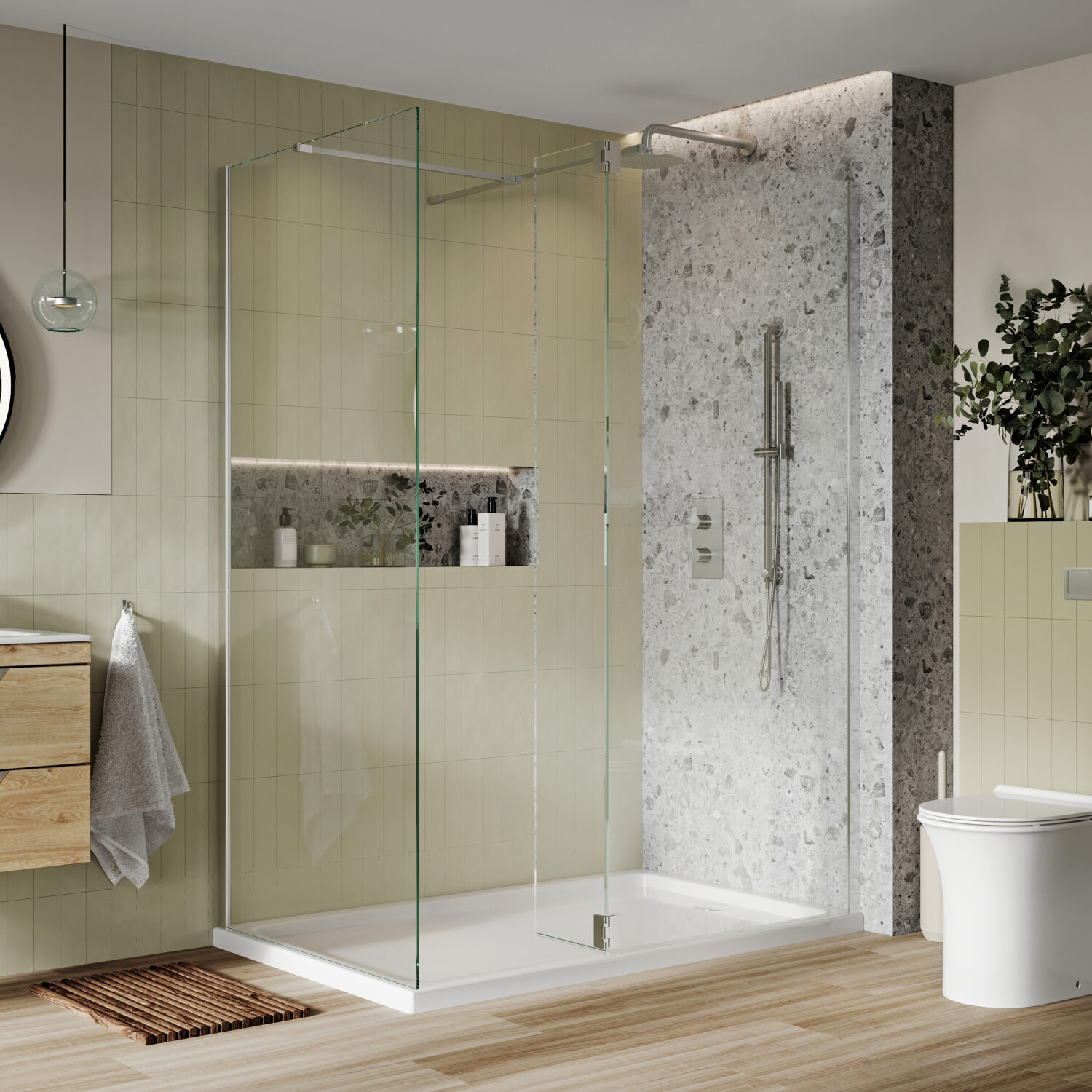  Clear Glass Hinged Flipper Panel (glass only)