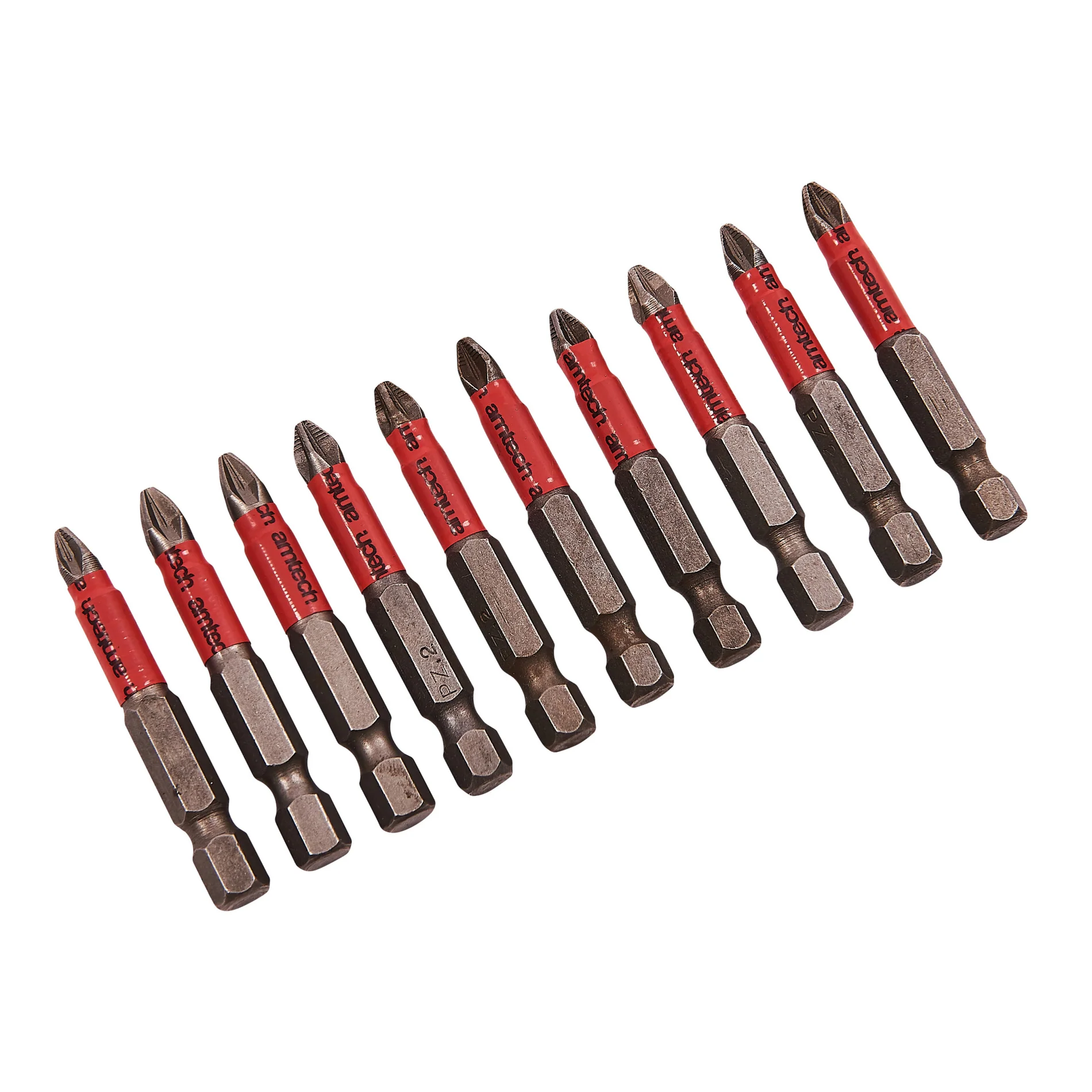 10 Piece 50mm Non-Slip Pozi Drive Bit Set