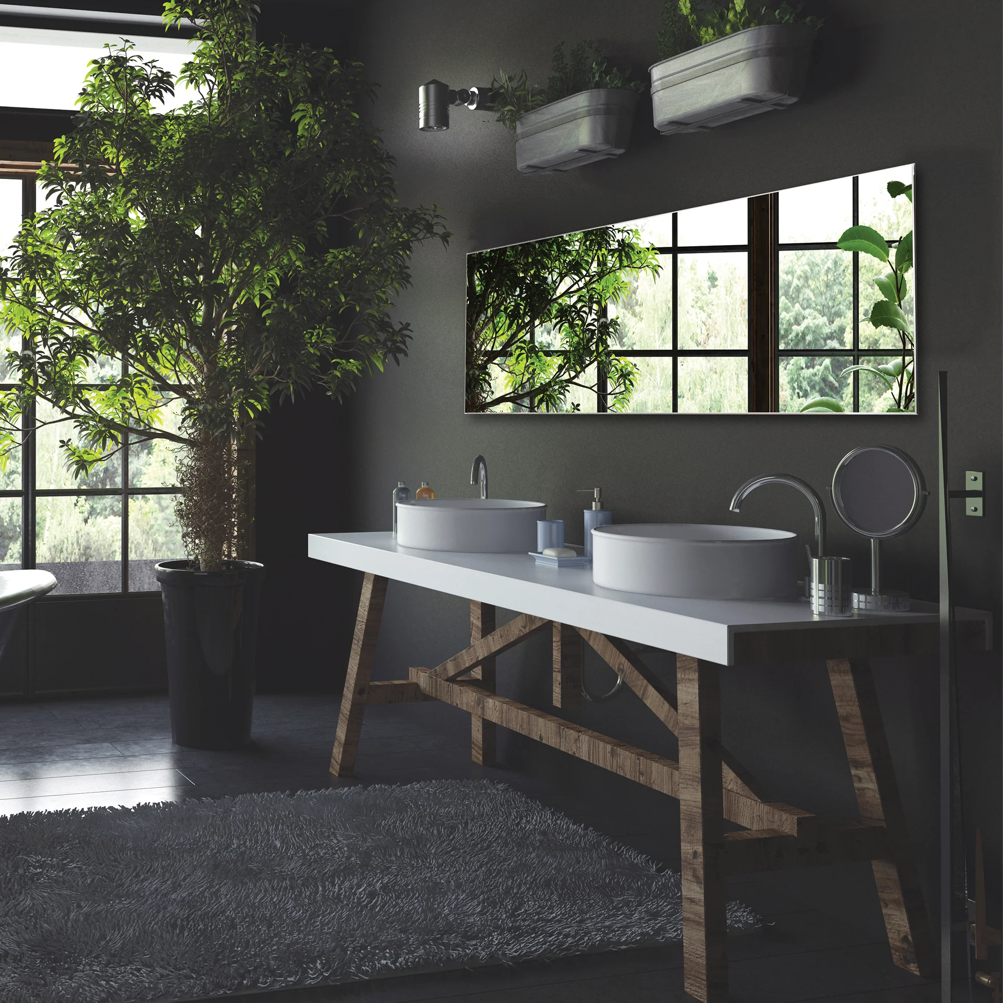 Willow Large Landscape Bevelled Edge Mirror (60 x 120cm)