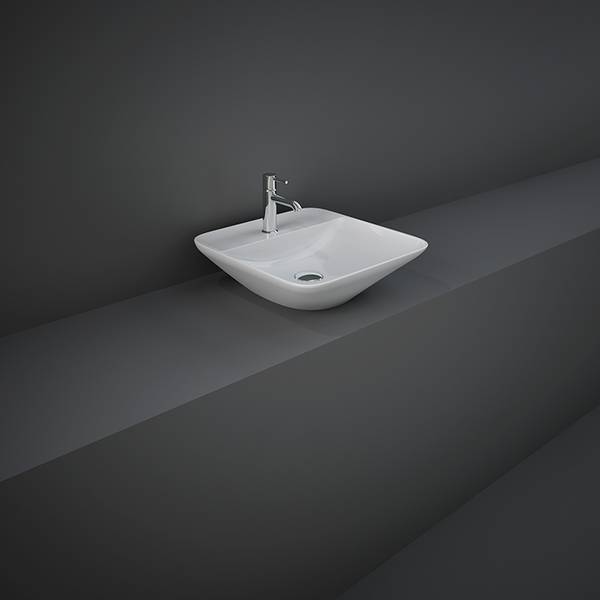 RAK Variant Square Counter Top Wash Basin 42cm 1TH  with Tap Ledge