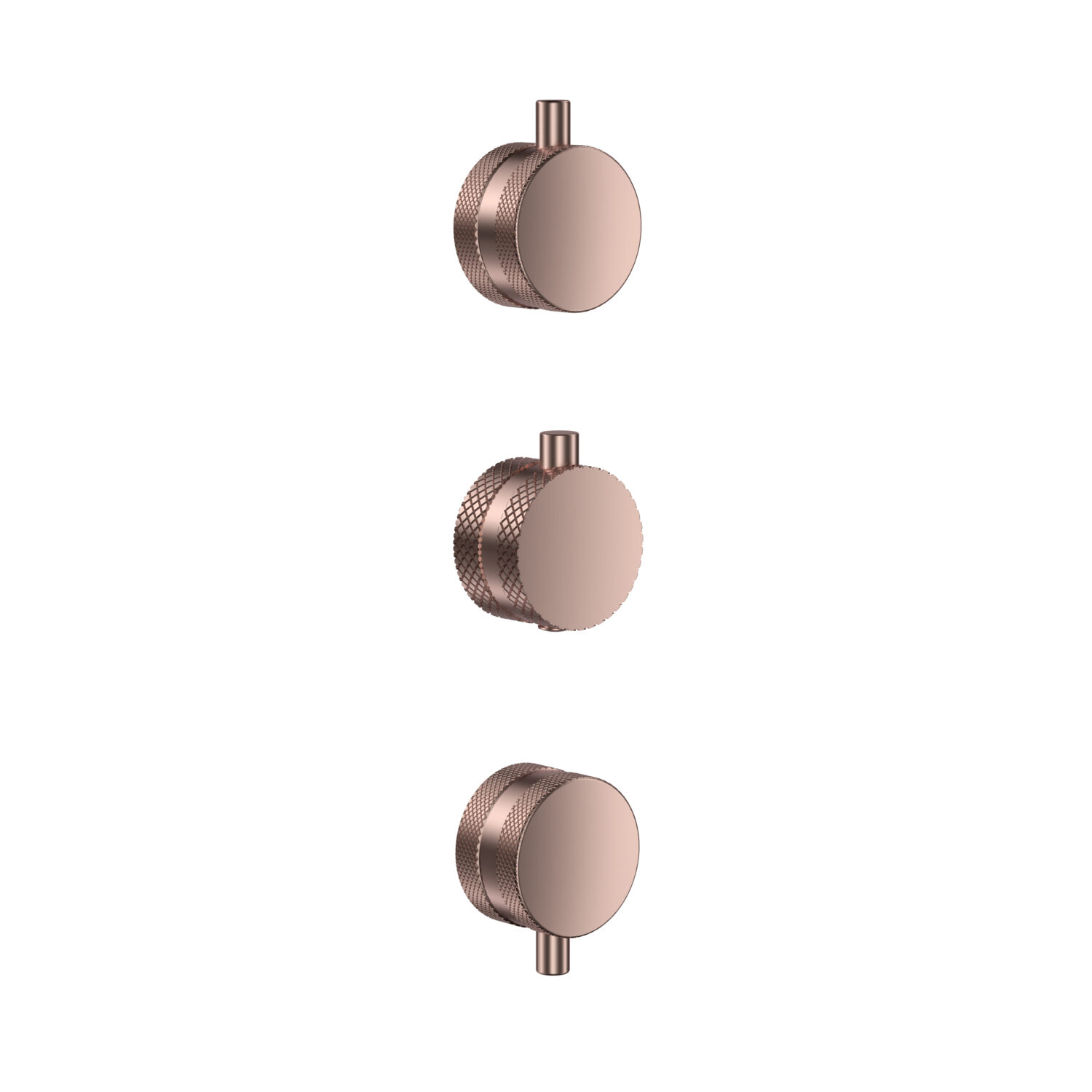 Concealed Knurled Handle 3 Pack (1 Thermo 2 Flow) Brush bronze