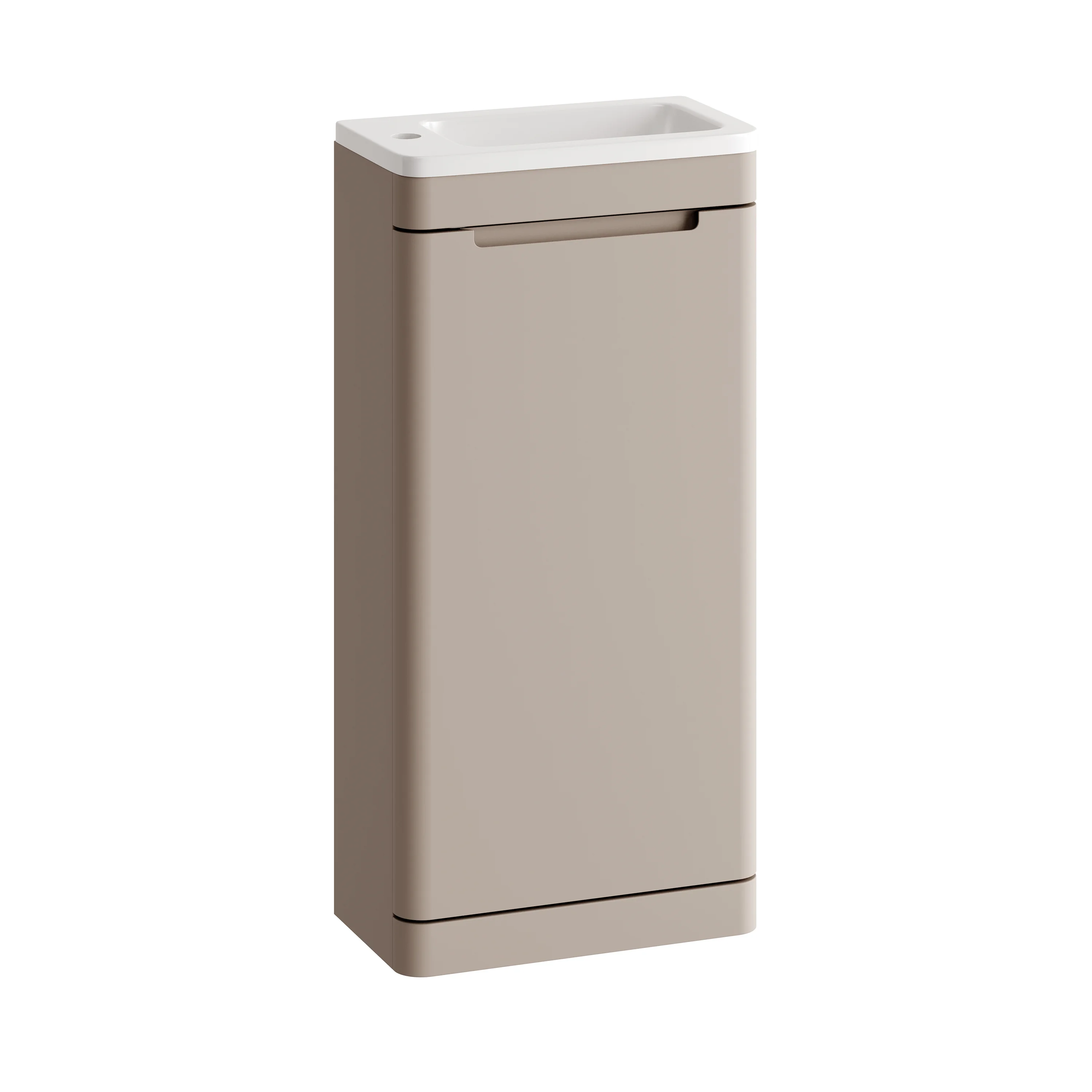 Arc 40cm Cloakroom Furniture - Matt Cashmere