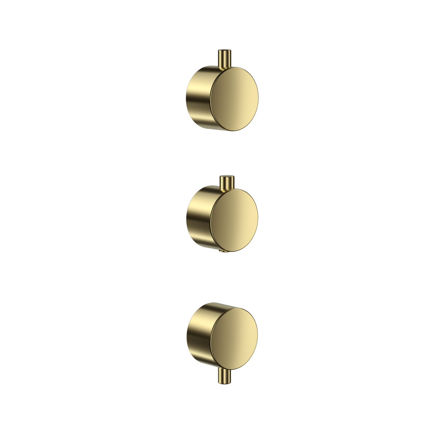 Concealed Plain Handle 3 Pack (1 Thermo 2 Flow) Brushed brass