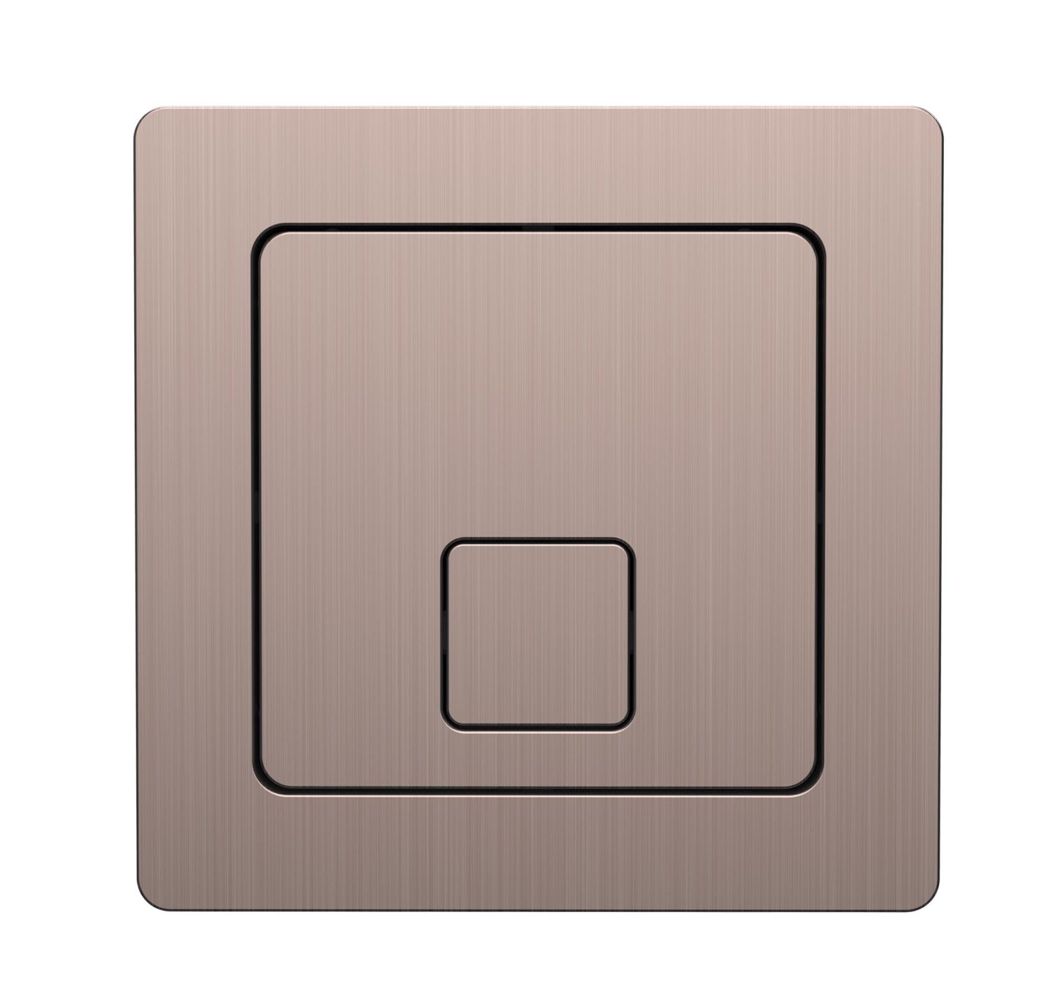 Square Brushed Bronze Dual Flush Button