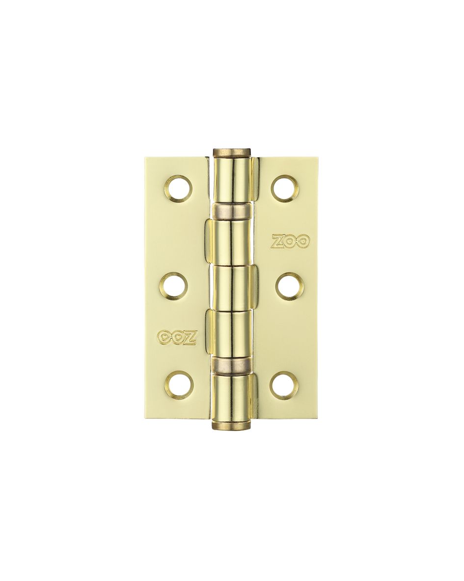Door Hinge 2 Ball Bearing 3"x2"x2mm Electro Brass