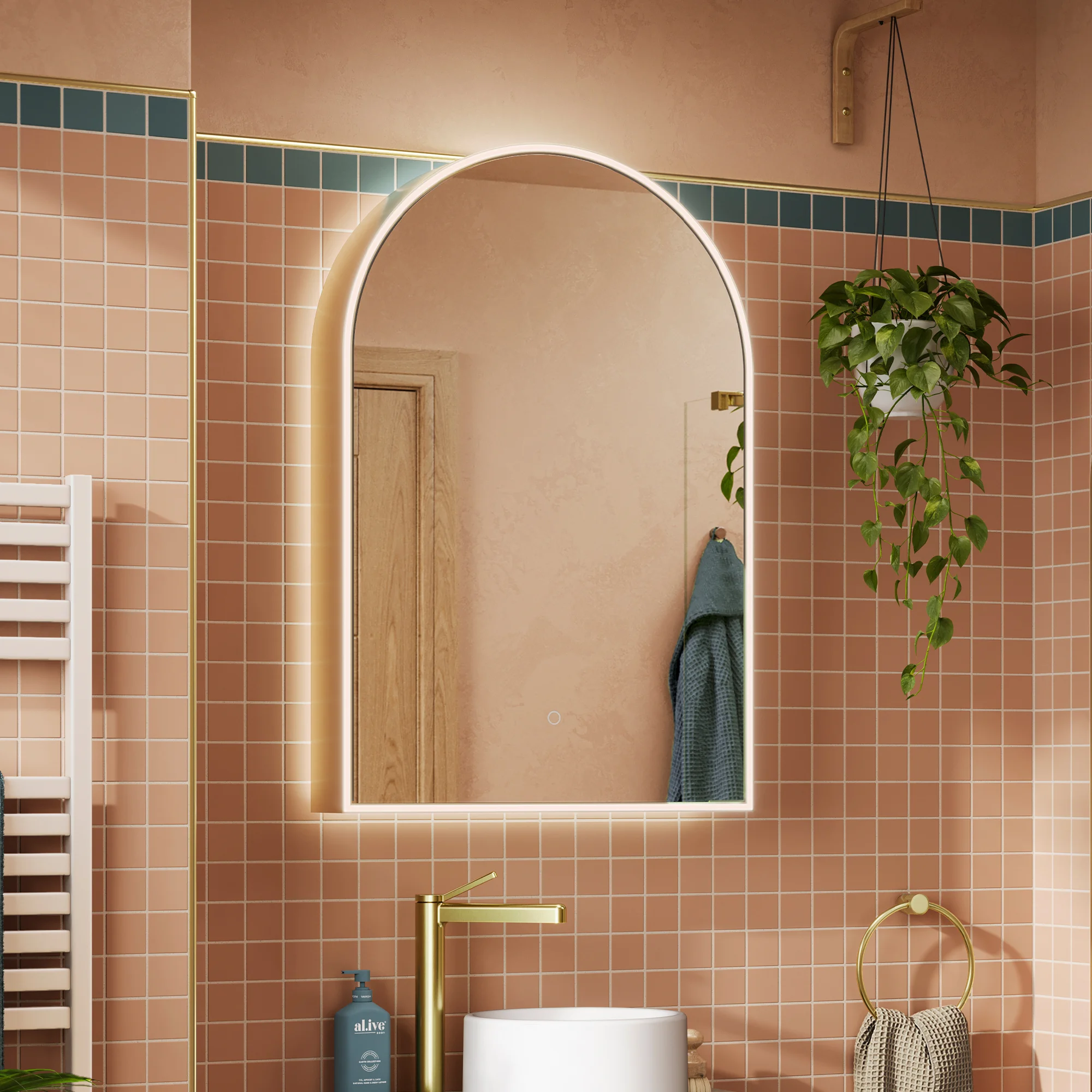 Romana 60 Arch Cabinet – Brushed Brass